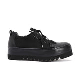 Handcrafted Artisan Leather Canvas Breathable Thick-Soled Designer Shoes