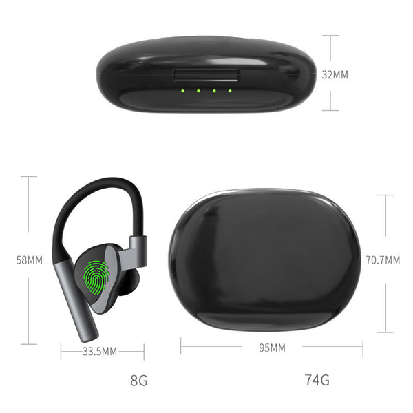 Wireless Bluetooth Sports Headphones - Ear Hook Design with Heavy Bass & 5-Hour Playtime