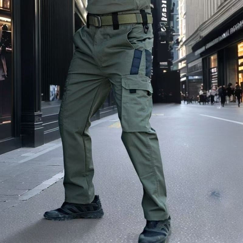 Men's Tactical Outdoor Training Pants - Quick-Dry Cotton Polyester Cargo Trousers