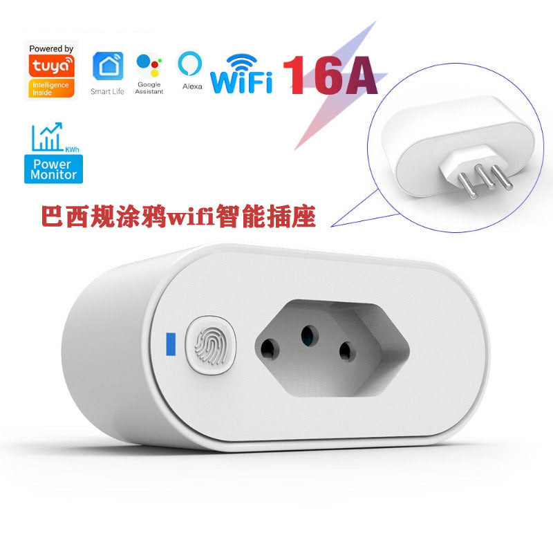 Brazil WiFi 16A Charged Metering Smart Socket