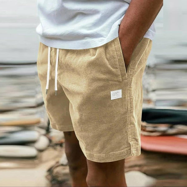 Men's Casual Drawstring Shorts with Letter Print - Comfortable Summer Wear