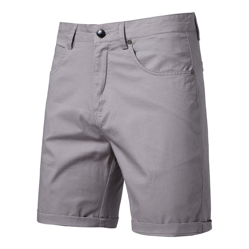 Casual Cotton Cropped Pants - Straight Slim Fit Men's Summer Shorts