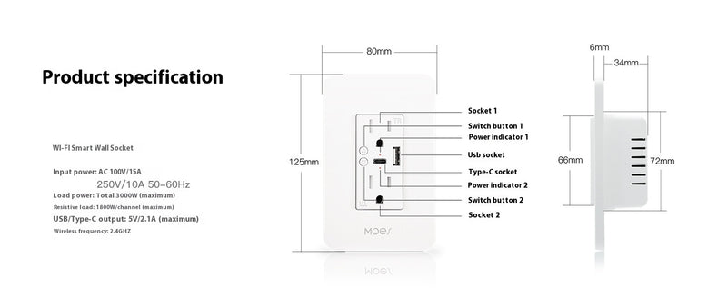 Zone Remote Control Smart Home Socket