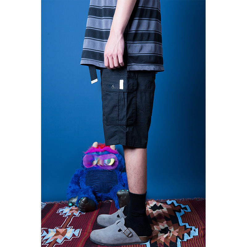 Japanese Style Casual Cargo Pants - Men's Trendy Overalls with Multiple Pockets