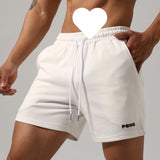 Men's Cotton Stretch Workout Shorts - Casual Athletic Shorts with Padding