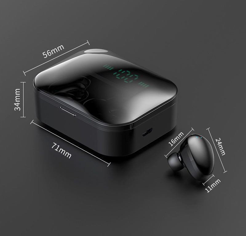 X7LED Wireless Bluetooth Earbuds - 120H Playtime Sports Headphones with LED Display
