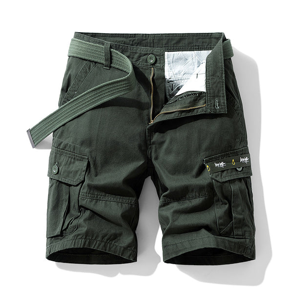 Japanese Style Workwear Cargo Pants - Pure Cotton Summer Shorts with Multiple Pockets