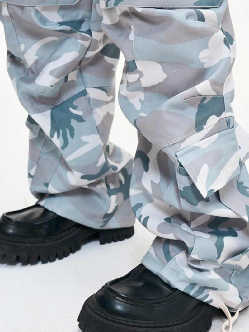 Tactical Multi-Pocket Camouflage Cargo Pants - Men's Loose Fit Workwear Trousers
