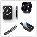 Ultimate Bluetooth 5.0 Wireless Earbuds with Smartwatch & Power Bank Bundle