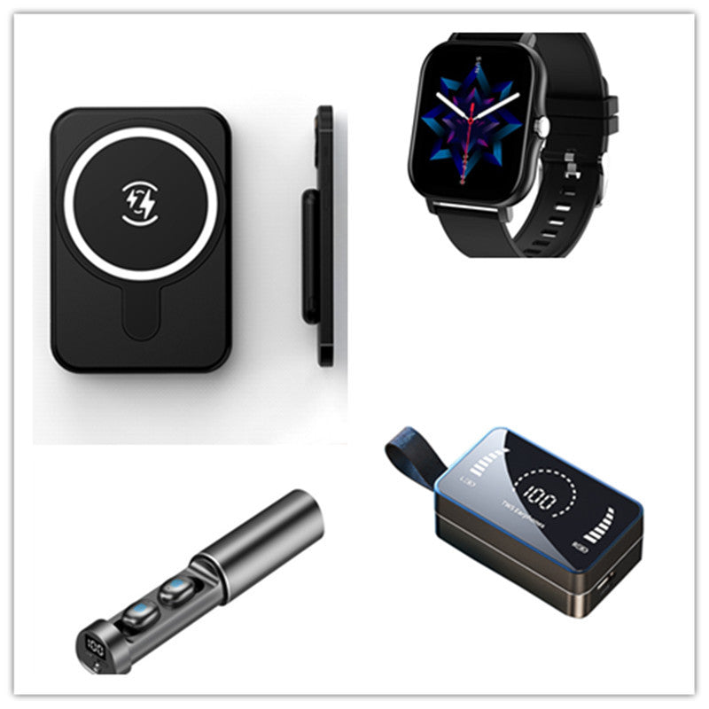 Ultimate Bluetooth 5.0 Wireless Earbuds with Smartwatch & Power Bank Bundle