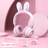 Luminous Cat Ear Bluetooth Headphones - Wireless RGB Gaming Headset for Kids & Adults