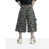 Men's Camouflage Wide Leg Cargo Shorts - Summer Casual Workwear