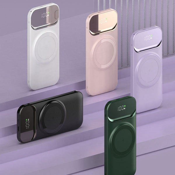 22.5W Wireless Magnetic Power Bank with Cable - Fast Charging Portable Battery