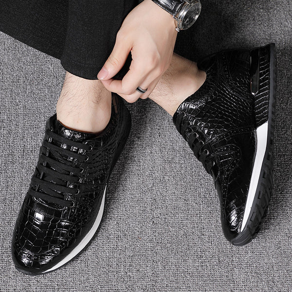 Stylish Men's Retro Fashion Casual Lace-Up Sneakers - Comfortable Walking Shoes
