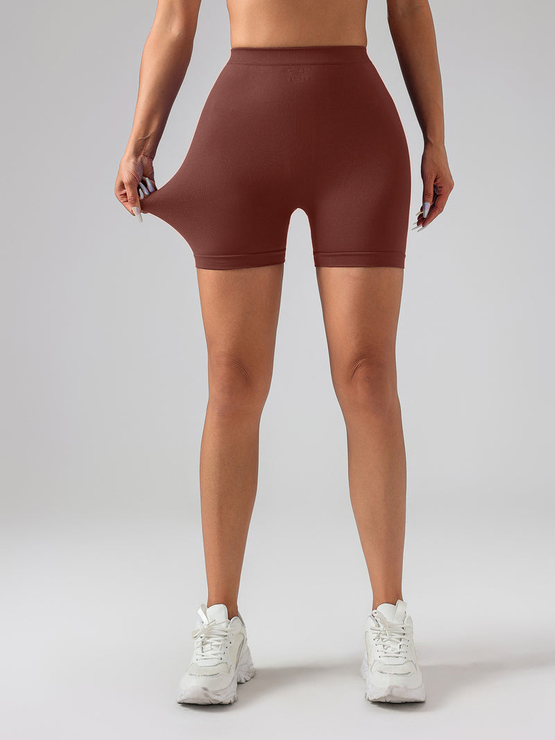 Premium V-Shape High-Rise Gym Shorts - Seamless Scrunch Design for Women