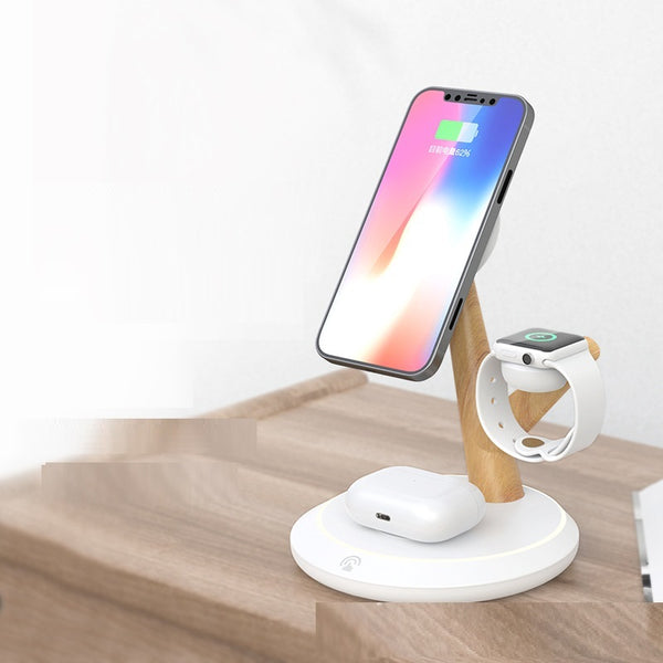 4-in-1 Magnetic Wireless Charging Station - Universal Stand for Phone, Watch & Earbuds
