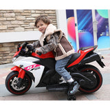 Premium 12V Electric Motorcycle for Kids - Safe Ride-On Toy with Training Wheels & LED Lights