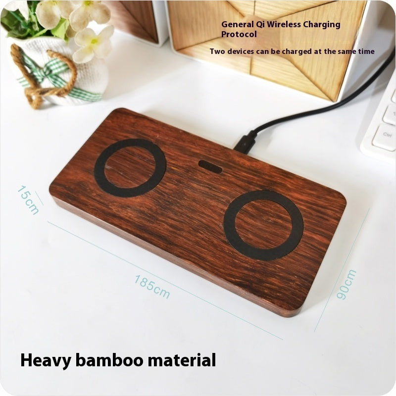 Premium Wooden Wireless Phone Charger - Desktop Charging Station