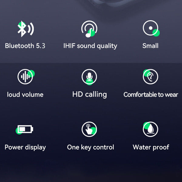 Premium Bluetooth 5.3 Wireless Earbuds - IPX5 Waterproof Sport Headphones with Microphone