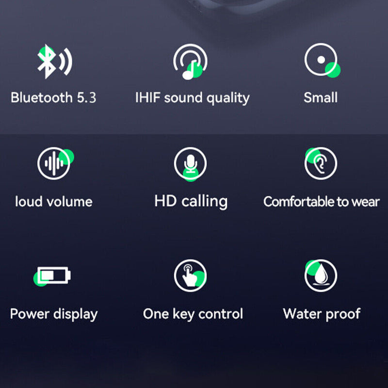Premium Bluetooth 5.3 Wireless Earbuds - IPX5 Waterproof Sport Headphones with Microphone