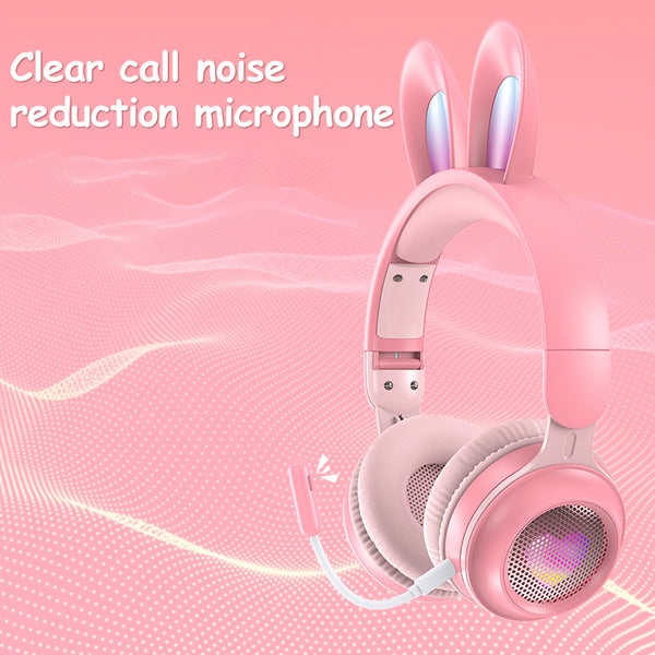 Luminous Cat Ear Bluetooth Headphones - Wireless RGB Gaming Headset for Kids & Adults