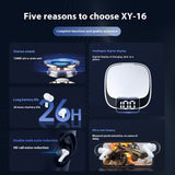 Advanced Wireless Bluetooth Headset XY16 - ANC ENC Noise Reduction with Dual Camera & Digital Display