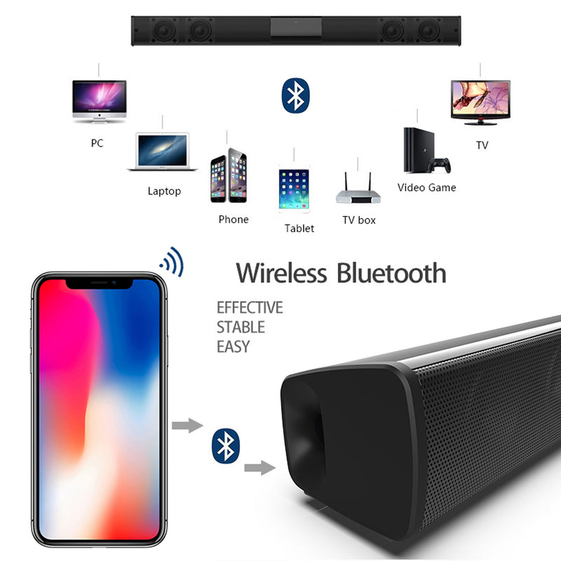 Premium Bluetooth Home Theater Sound System - Wireless Computer Speaker with Remote Control