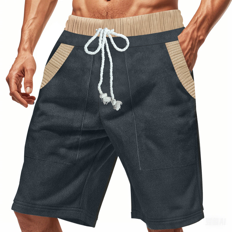 Comfortable Men's Casual Shorts - Heavy Looped Pile Summer Shorts
