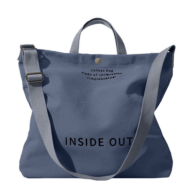 Stylish Black Canvas Tote Bag - Large Capacity Women's Shoulder Bag