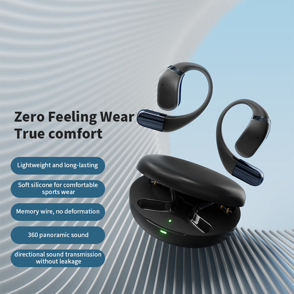 Wireless Bluetooth Sports Headset - Waterproof Ear Hook Design with 8-Hour Battery