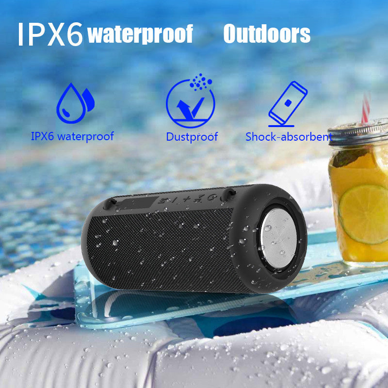Rugged 20W Wireless Bluetooth Speaker - Waterproof Portable Subwoofer with Power Bank Function