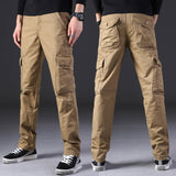 Men's Cotton Cargo Pants - Multi-Pocket Outdoor Casual Trousers