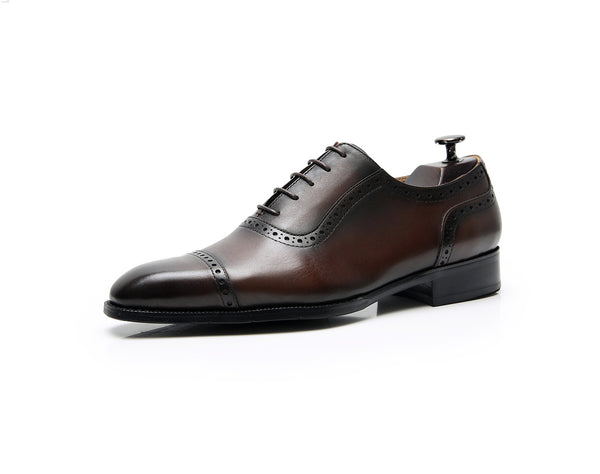Men's Premium British Oxford Leather Dress Shoes - Classic Formal Business Footwear
