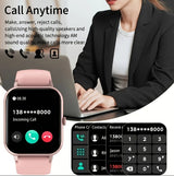 Premium Square Smartwatch with Bluetooth Calling & Heart Rate Monitor - Waterproof Fitness Tracker for iOS & Android