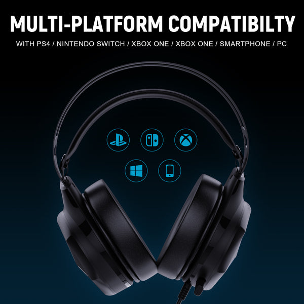 Professional Gaming Headphones - Wired Multi-Platform Headset with 50mm Drivers