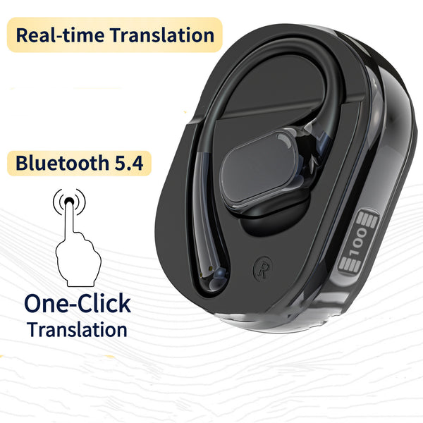 Smart Wireless Bluetooth Translation Earbuds - Open Ear Design with Voice Translation Technology