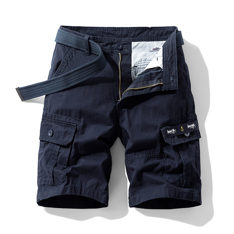 Japanese Style Workwear Cargo Pants - Pure Cotton Summer Shorts with Multiple Pockets