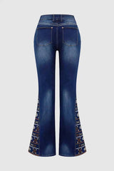 Women's High-Waist Heavily Ripped Jeans, Wide-Leg Full-Length Jeans With A Destroyed Streetwear Finish, Light-Wash Denim For All Seasons Forbidden Platform - Temu