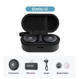 Professional Wireless Lavalier Microphone System - Dual Transmitter Clip-On Mic for Content Creation