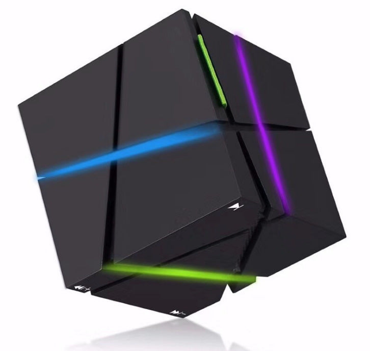 Innovative Cube Bluetooth Speaker with Colorful LED Lights - Wireless Subwoofer
