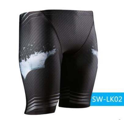 Professional Men's Swimming Trunks - Five-Point Polyester Swimwear for Large Sizes