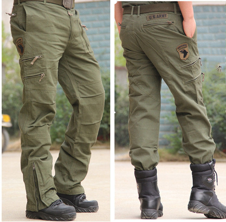 Tactical Mountaineering Cargo Pants - Men's Loose Fit Camouflage Military Trousers