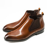 Premium Leather Martin Boots - Men's Classic Pointed Toe Dress Boots