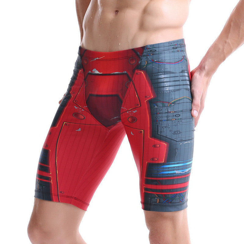 Quick-Dry Competition Swimming Trunks - Men's Athletic Swimwear