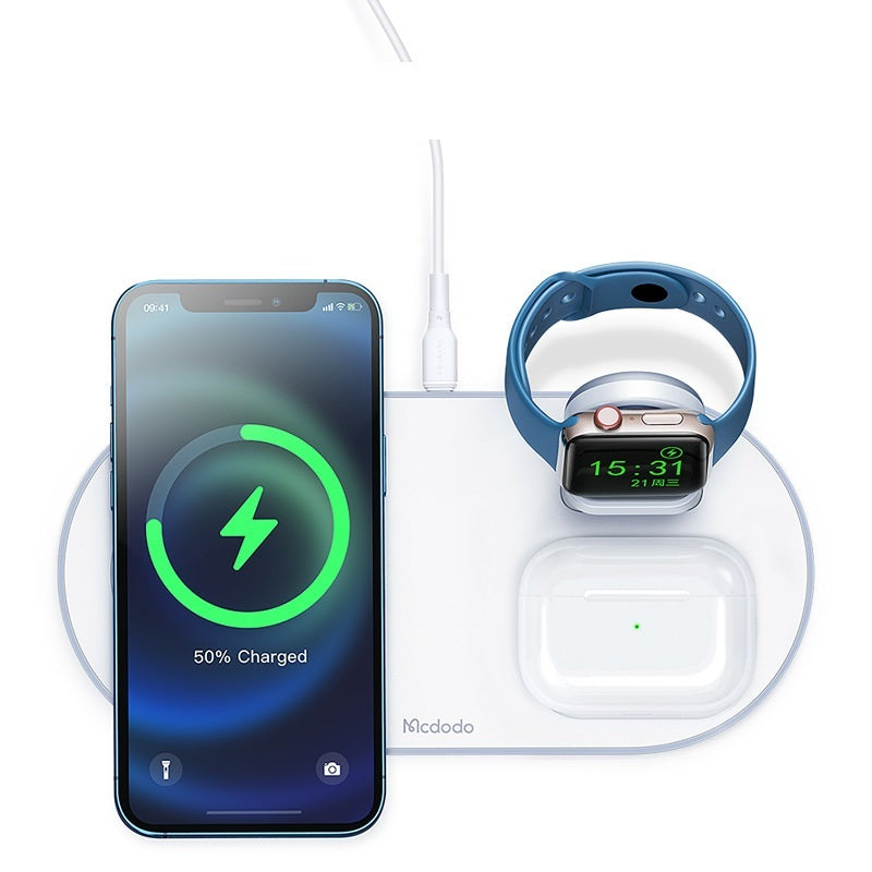 Spacecraft Series 3-in-1 Magnetic Wireless Charging Station - Desktop Organizer & Fast Charger