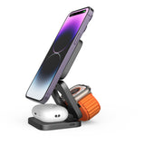 3-in-1 Magnetic Wireless Charging Station - Premium Desktop Charger
