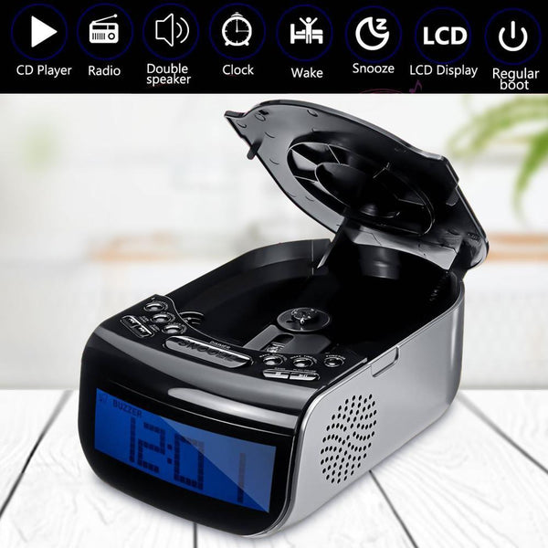 Multi-Function Digital Alarm Clock Radio with CD Player & USB Charging Port