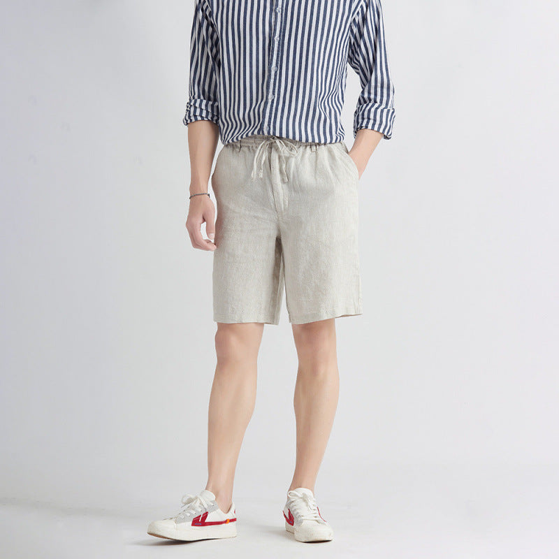 Premium Men's Linen Tapered Pants - Summer Lightweight High Waist Trousers