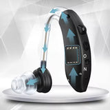 Advanced USB Rechargeable Hearing Aid - 60W Behind-the-Ear Sound Amplifier for Seniors