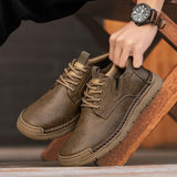 Premium Men's Vintage Business Casual Leather Shoes - Autumn Winter Collection